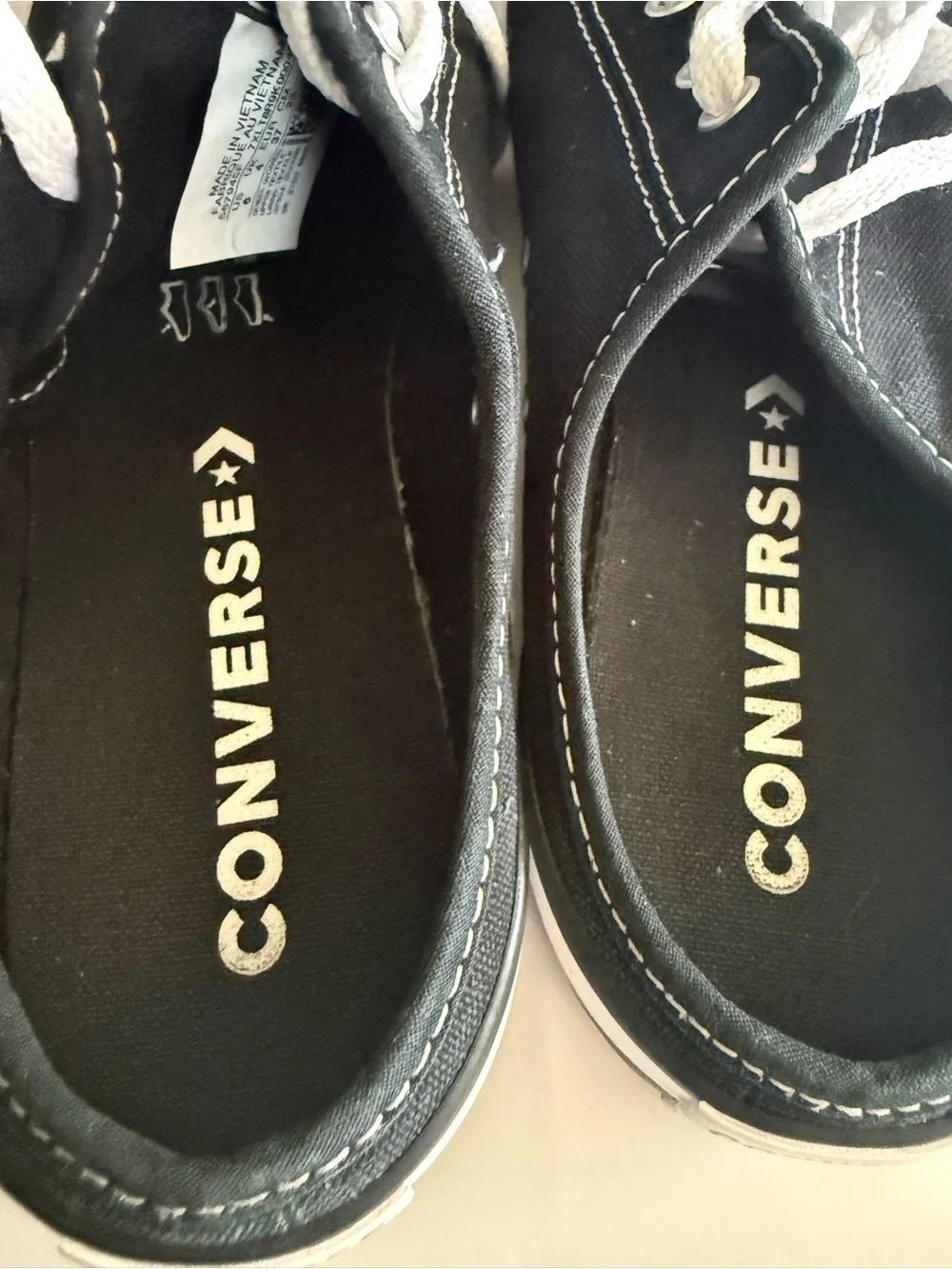 Converse Kids Black Canvas Low-Top Sneakers with White Laces